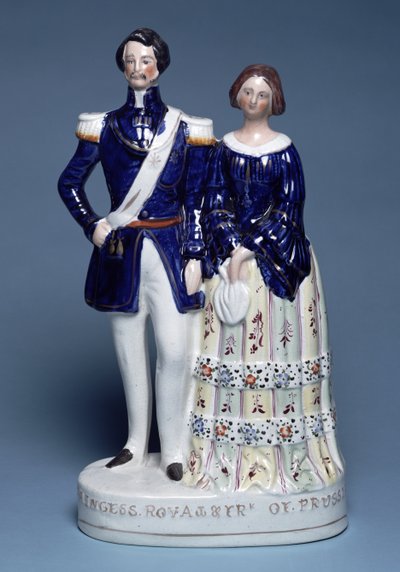 Staffordshire-figuren van de Prinses Royal en Prins Frederik Willem IV van Pruisen, 1857 door English School